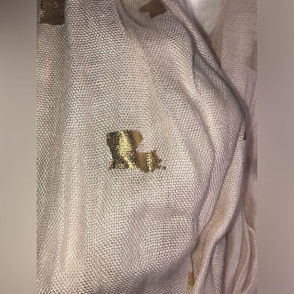 Louisiana scarf IVORY AND GOLD NWT - Picture 2 of 4